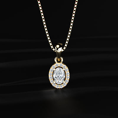 Oval Halo Pendant | Earthly Jewels