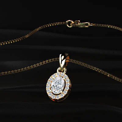 Oval Halo Pendant | Earthly Jewels