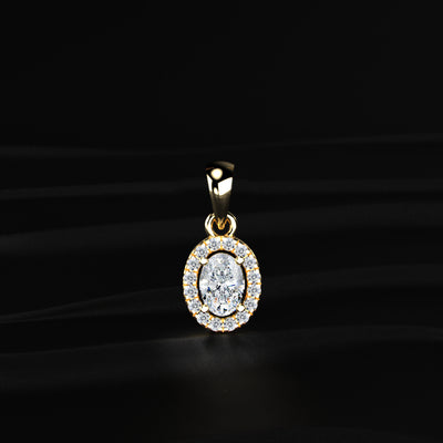 Oval Halo Pendant | Earthly Jewels