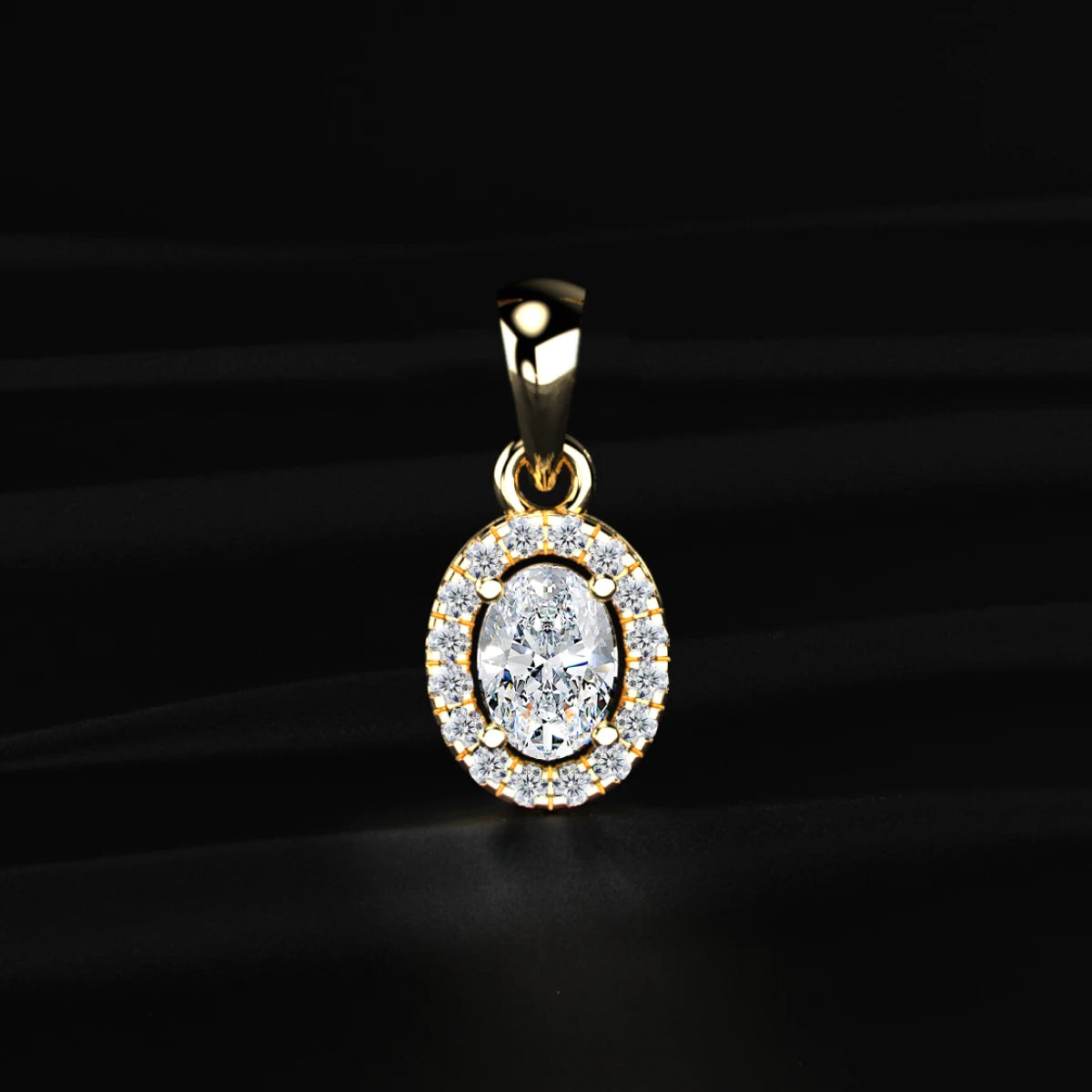 Oval Halo Pendant | Earthly Jewels