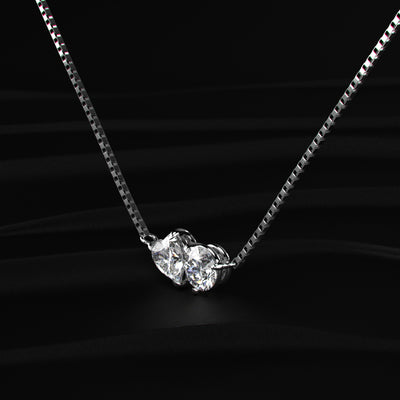 Toi Et Moi Heart and Round Necklace | Earthly Jewels