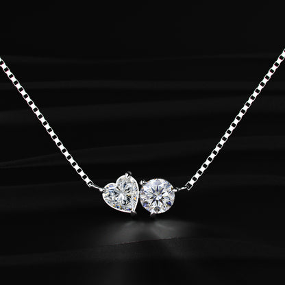 Toi Et Moi Heart and Round Necklace | Earthly Jewels