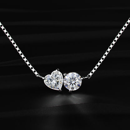 Toi Et Moi Heart and Round Necklace | Earthly Jewels