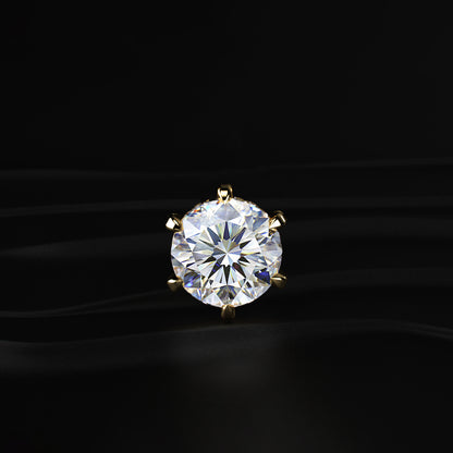 5Ct Round Solitaire Diamond Pendant With Hidden Halo | Earthly Jewels