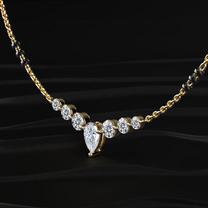 Seven Stone Pendent Mangalsutra | Earthly Jewels
