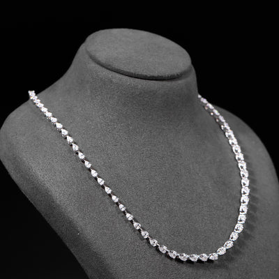 Pear Diamond Tennis Necklace | Earthly Jewels