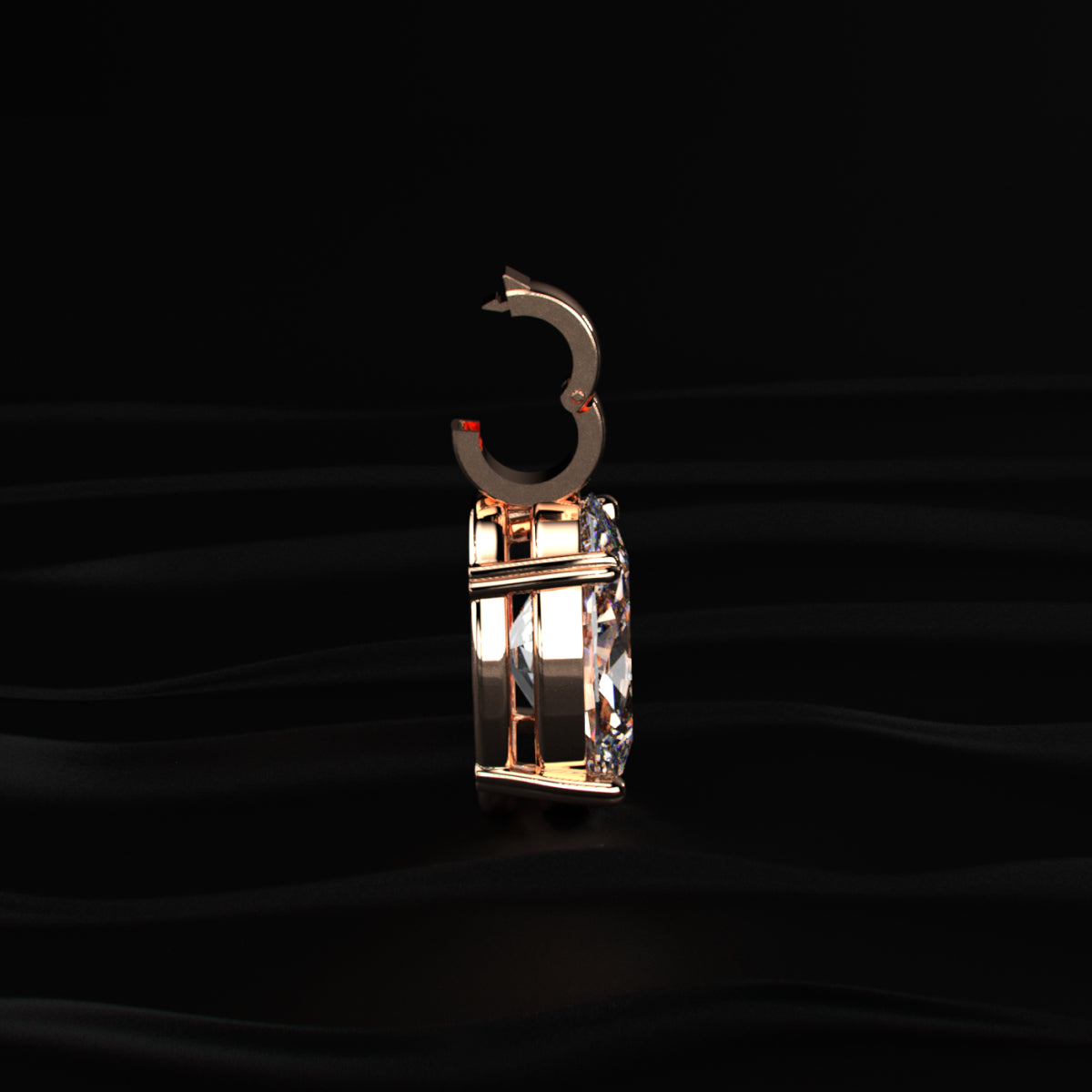 Oval Diamond Solitaire Pendant | Earthly Jewels