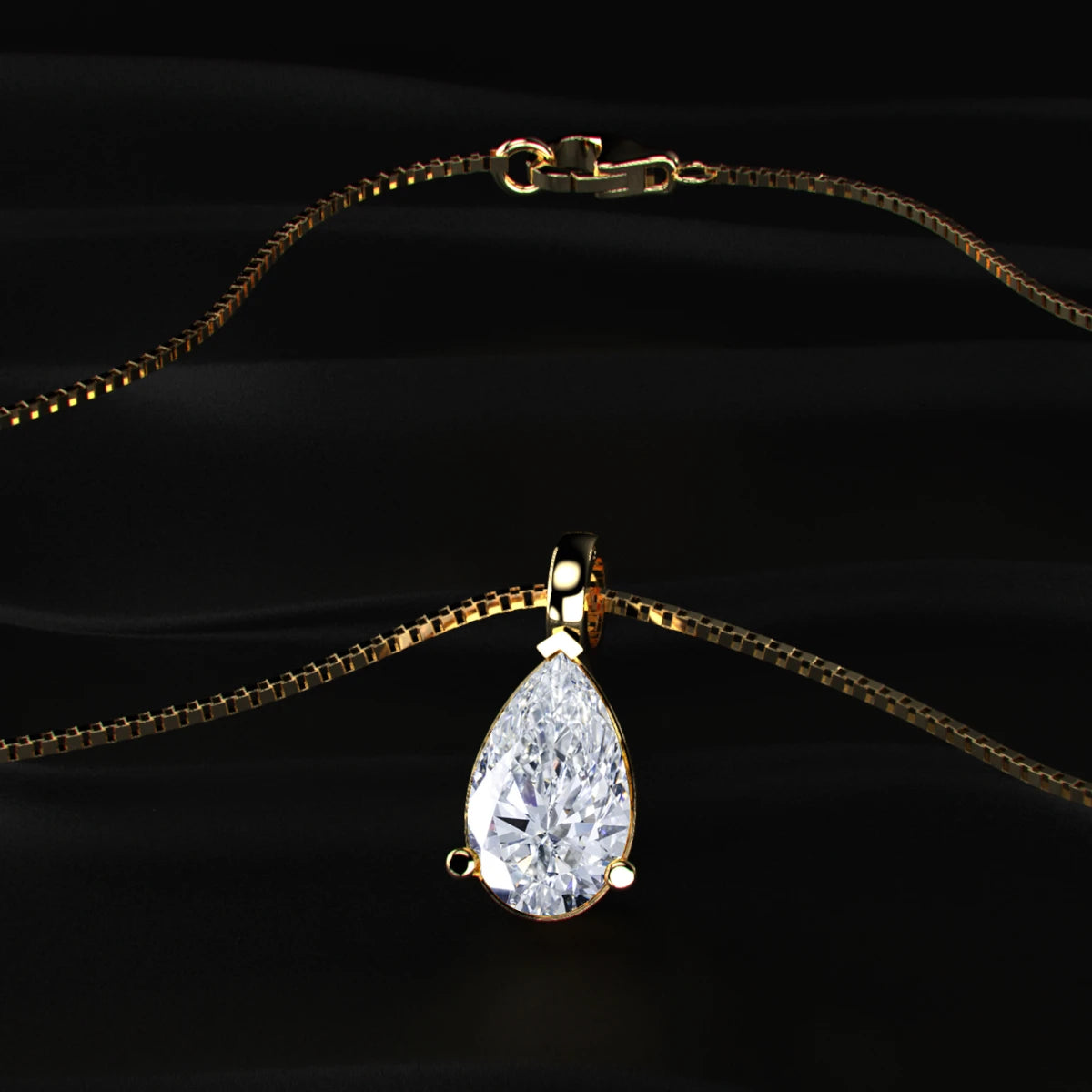 Pear Shape Solitaire Pendant