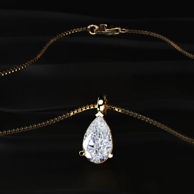 Pear Shape Solitaire Pendant