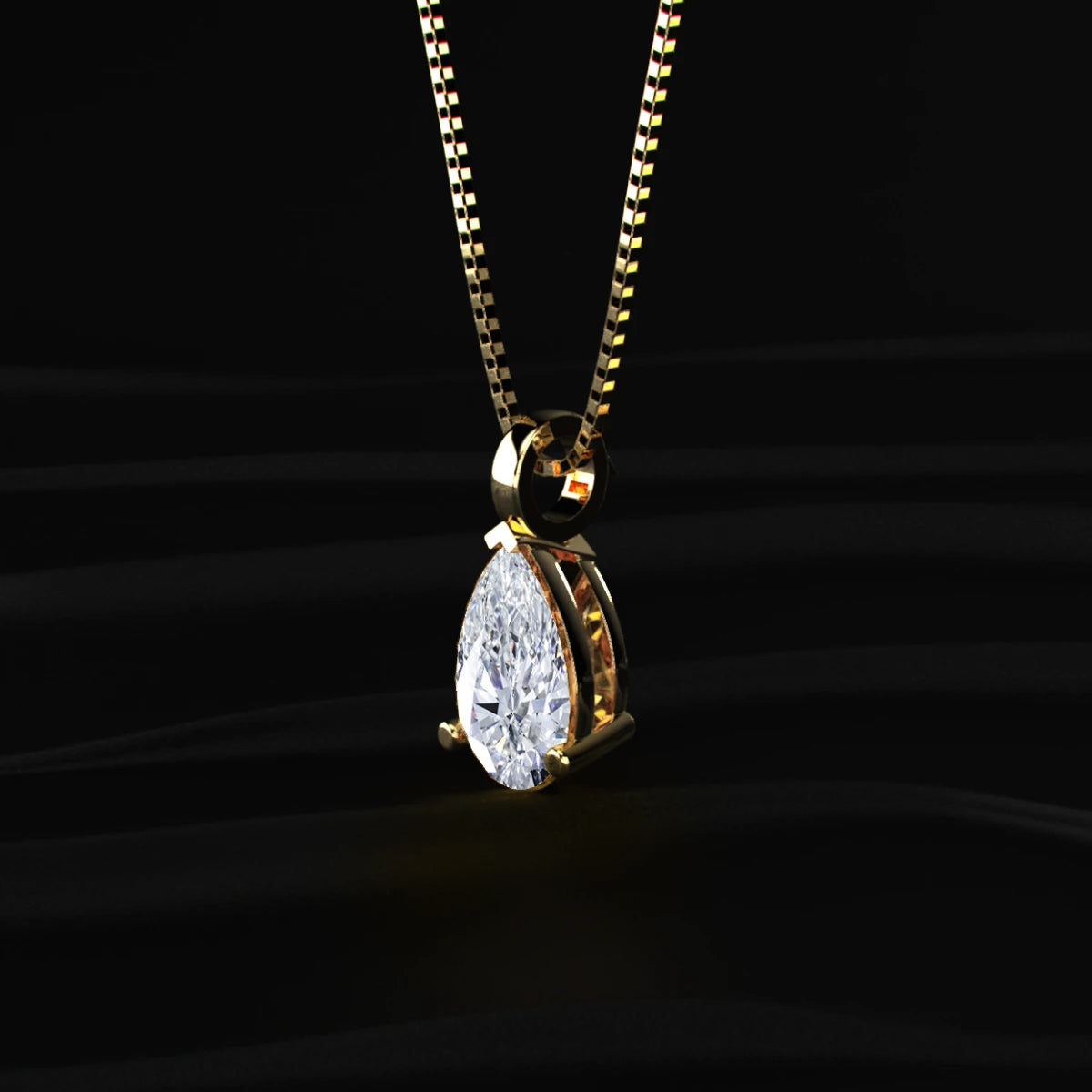 Pear Shape Solitaire Pendant