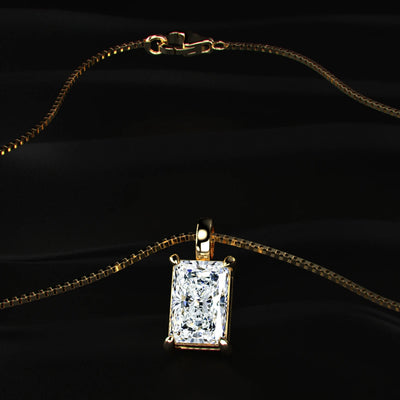 Radiant Diamond Solitaire Pendant