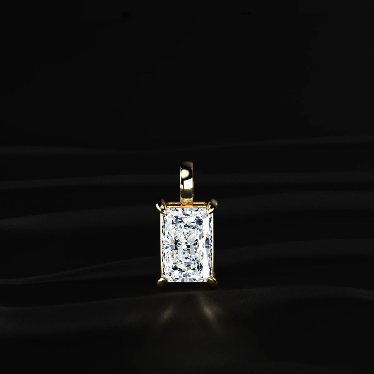 Radiant Diamond Solitaire Pendant