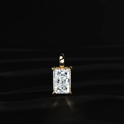Radiant Diamond Solitaire Pendant
