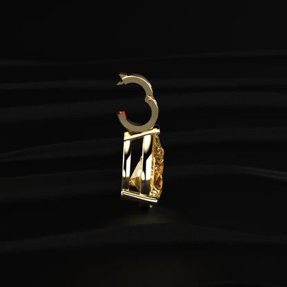 Yellow Radiant Diamond Solitaire Pendent | Earthly Jewels