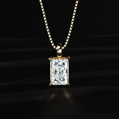 Radiant Diamond Solitaire Pendant