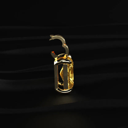 Yellow Radiant Diamond Solitaire Pendent | Earthly Jewels