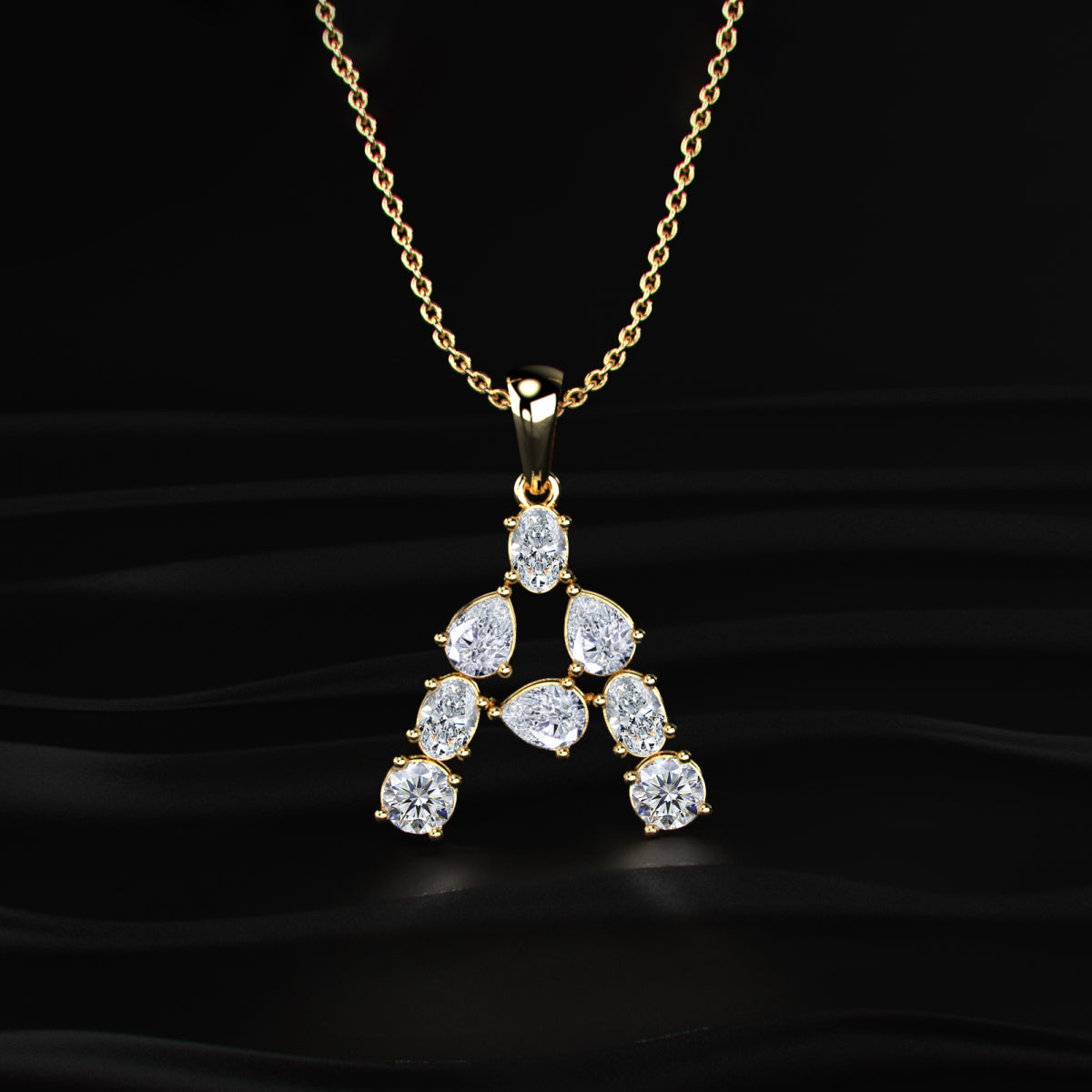 A Alphabet Diamond Pendant | Earthly Jewels