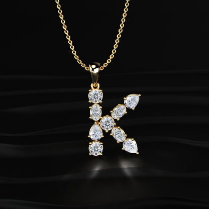 K Alphabet Diamond Pendant | Earthly Jewels