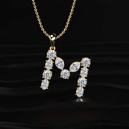 M Alphabet Diamond Pendant | Earthly Jewels