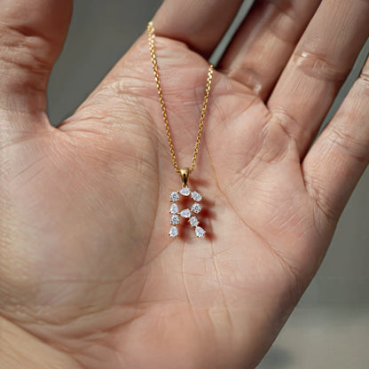 R Alphabet Diamond Pendant | Earthly Jewels