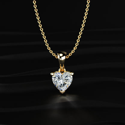 Heart Shaped Solitaire Pendant | Earthly Jewels