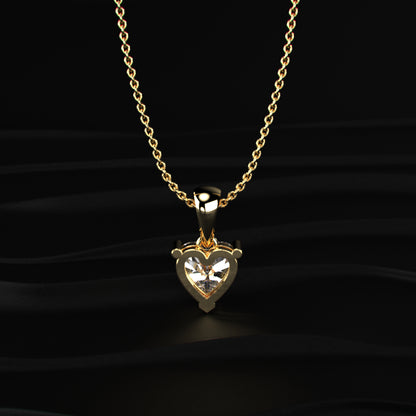 Heart Shaped Solitaire Pendant | Earthly Jewels