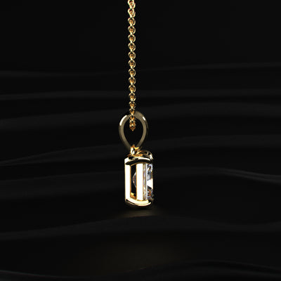 Radiant Cut Diamond Solitaire Pendant | Earthly Jewels