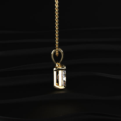 Radiant Cut Diamond Solitaire Pendant | Earthly Jewels