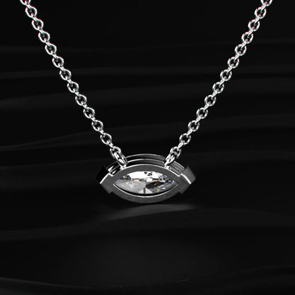 East West Marquise Solitaire Necklace | Earthly Jewels