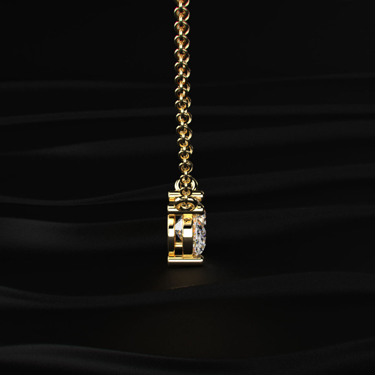 East-West Oval Solitaire Necklace | Earthly Jewels