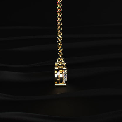 East-West Oval Solitaire Necklace | Earthly Jewels