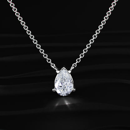 Pear-Shaped Solitaire Necklace | Earthly Jewels
