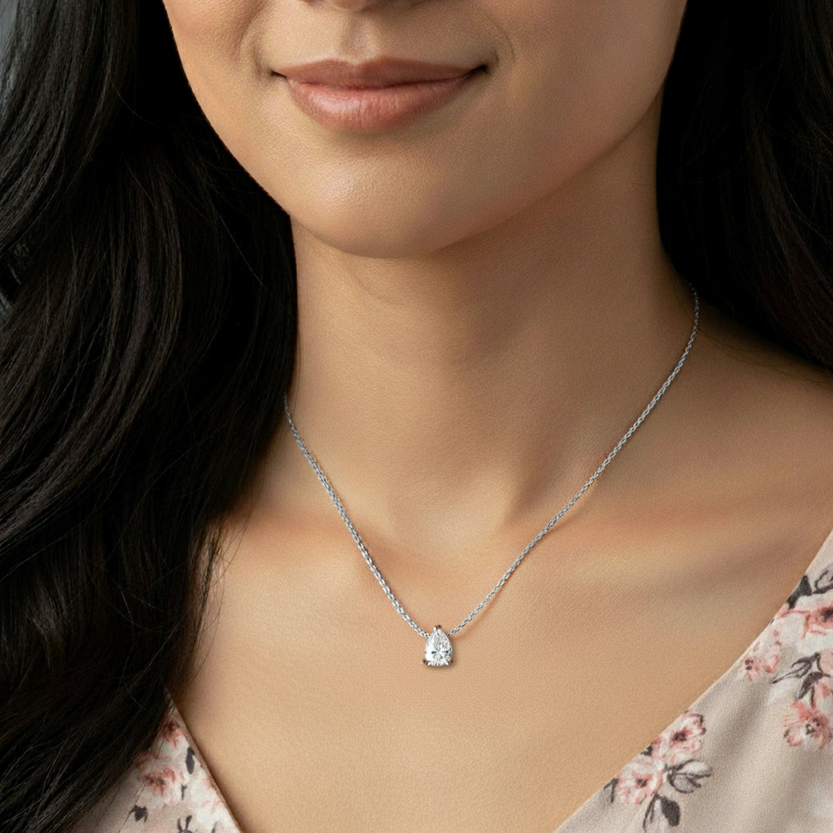 Pear-Shaped Solitaire Necklace | Earthly Jewels