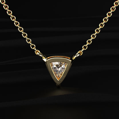 Trillion Cut Solitaire Necklace | Earthly Jewels