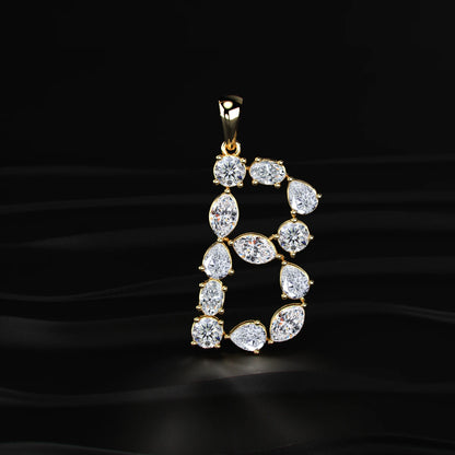 B Alphabet Diamond Pendant | Earthly Jewels