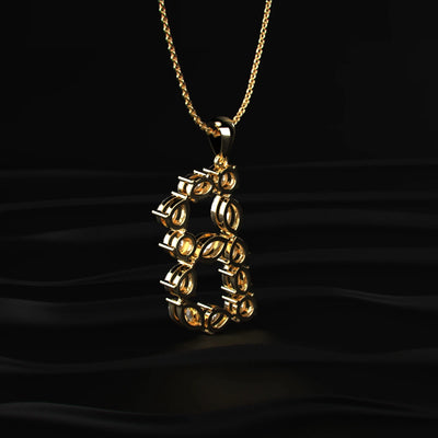 B Alphabet Diamond Pendant | Earthly Jewels