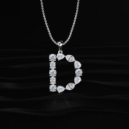 D Alphabet Diamond Pendant | Earthly Jewels