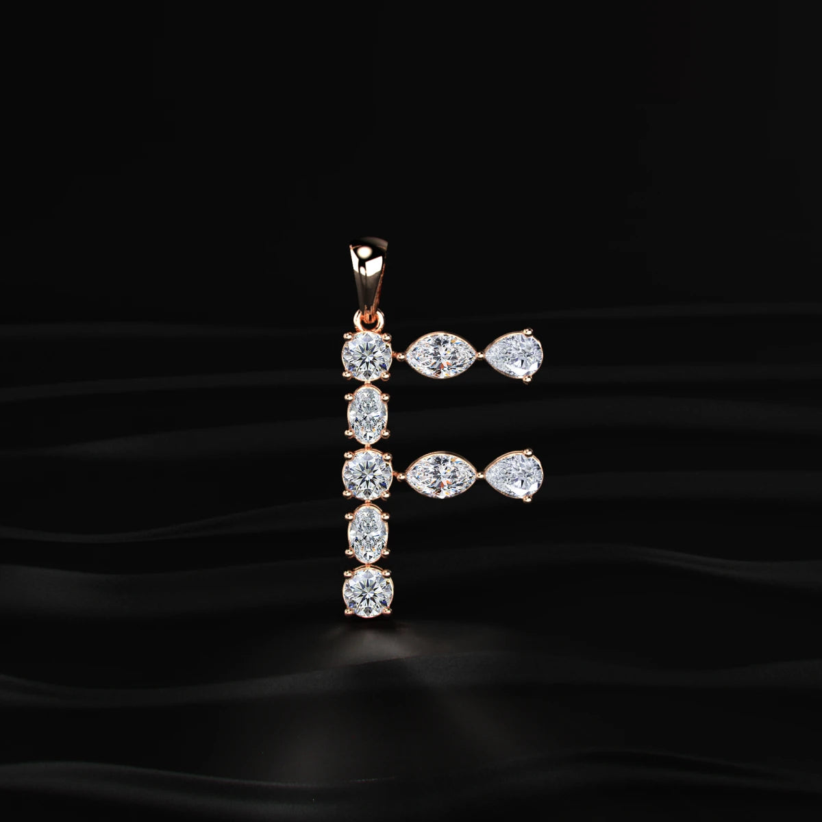 F Alphabet Diamond Pendant | Earthly Jewels