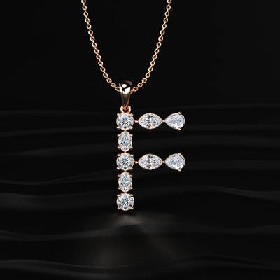 F Alphabet Diamond Pendant | Earthly Jewels