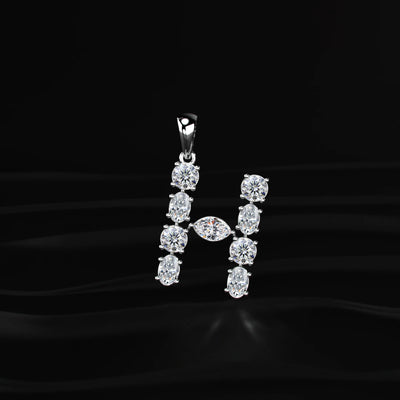 H Alphabet Diamond Pendant | Earthly Jewels
