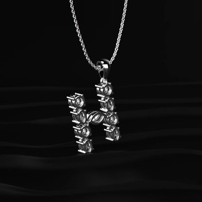 H Alphabet Diamond Pendant | Earthly Jewels