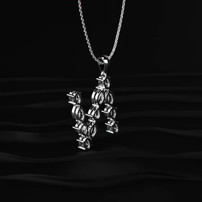 N Alphabet Diamond Pendant | Earthly Jewels
