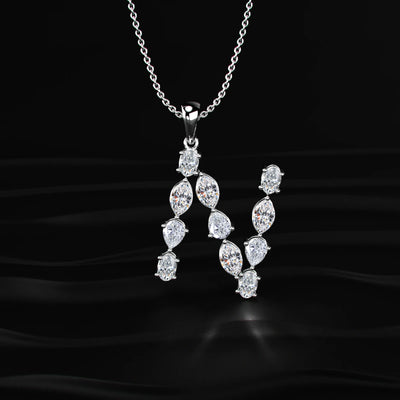 N Alphabet Diamond Pendant | Earthly Jewels