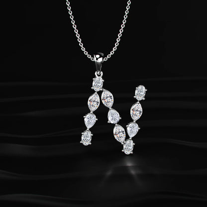 N Alphabet Diamond Pendant | Earthly Jewels
