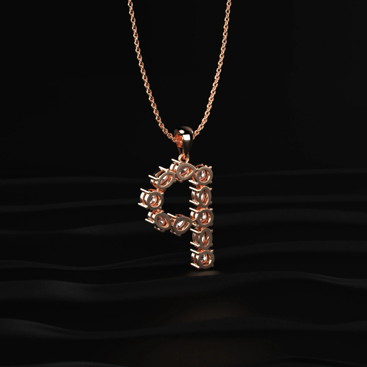P Alphabet Diamond Pendant | Earthly Jewels