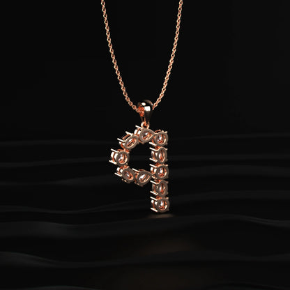 P Alphabet Diamond Pendant | Earthly Jewels
