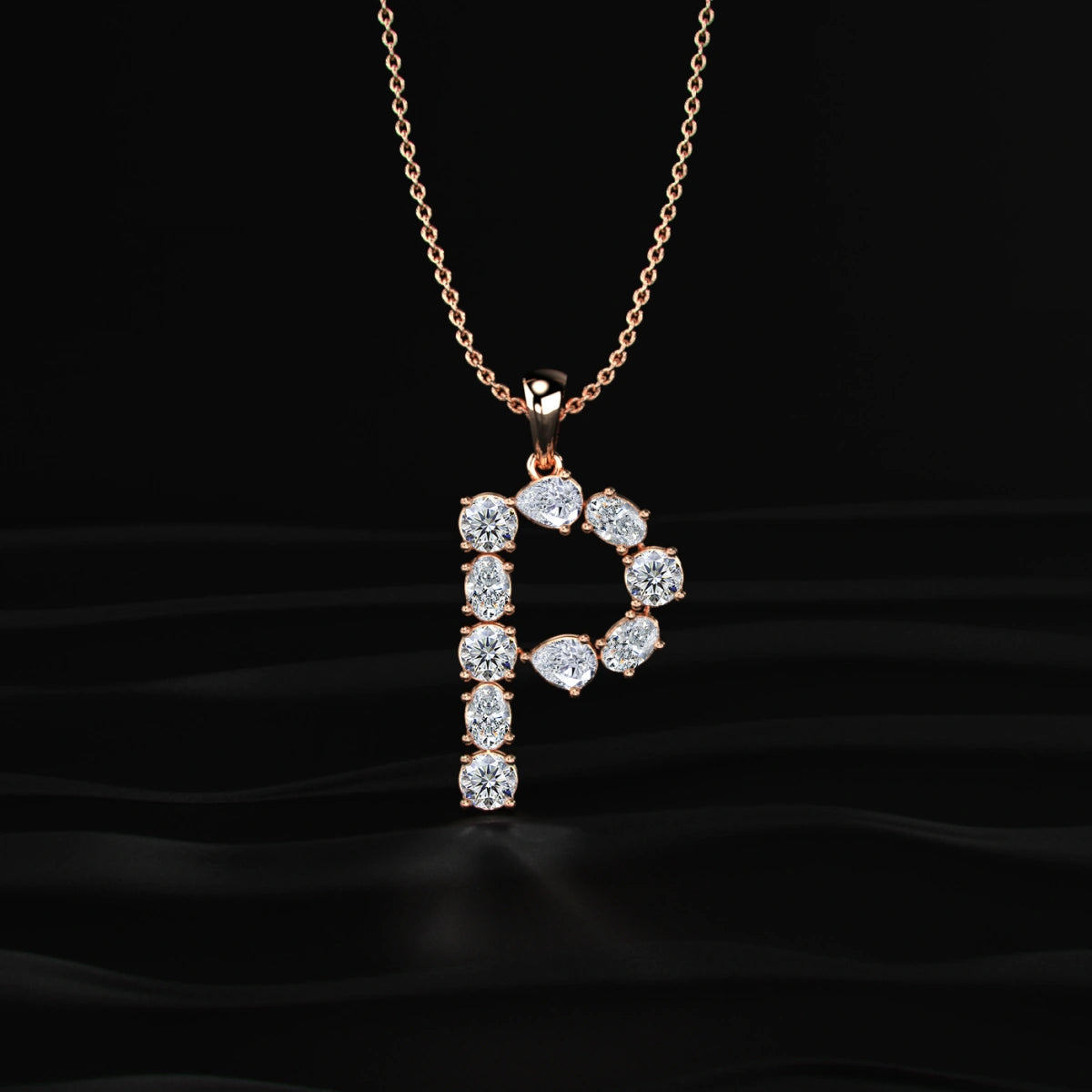 P Alphabet Diamond Pendant | Earthly Jewels