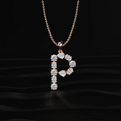 P Alphabet Diamond Pendant | Earthly Jewels