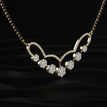 Cluster of seven diamond mangalsutra