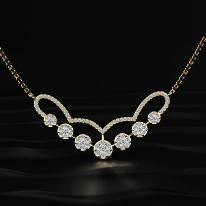 Cluster of seven diamond mangalsutra